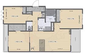 大阪府堺市北区蔵前町３丁（賃貸マンション3LDK・2階・71.64㎡） その2