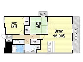 リッツ・ラムセス  ｜ 大阪府堺市北区中百舌鳥町２丁（賃貸マンション2LDK・6階・62.63㎡） その2