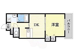 エミネンスパレス 5階1DKの間取り