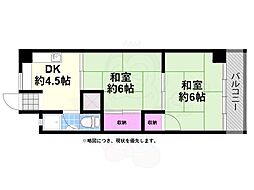 メゾン阪南 2DKの間取図画像