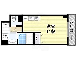 アリオーラ中百舌鳥 ワンルームの間取図画像