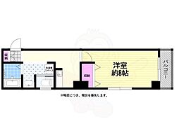 コンフォートなかもず 1Kの間取図画像