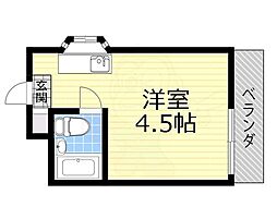 ハイムポプリ ワンルームの間取図画像