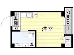 エヌエムヴァンサンク ワンルームの間取図画像