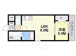 (仮称)ジーメゾン東浅香山ラクセル 1LDKの間取図画像