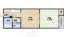 スポール南住吉 2Kの間取図画像