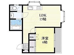 幸マンション 1LDKの間取図画像