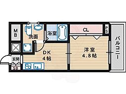 プログレスアペゼ 1DKの間取図画像