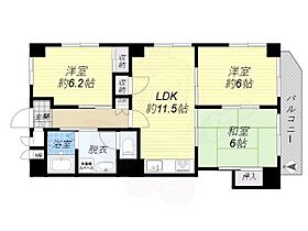 大阪府大阪市城東区今福東３丁目（賃貸マンション3LDK・3階・69.00㎡） その2