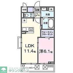 つつじ庵 3階1LDKの間取り