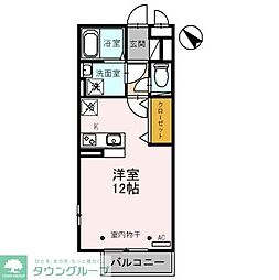 セジュール木本　Ａ 3階ワンルームの間取り