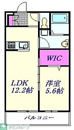 リブリ・アヴェンタドール 1階1LDKの間取り