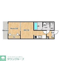 (仮称)ジーメゾン北上尾 3階1DKの間取り