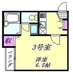 レガーロ宮原 1階1Kの間取り