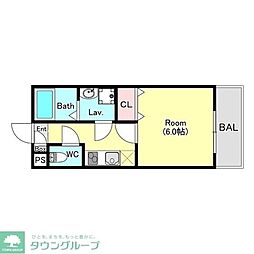 ジーメゾン大宮日進ウエスト 1階1Kの間取り