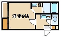 ラ・プリマベーラ蓮沼 2階1Kの間取り