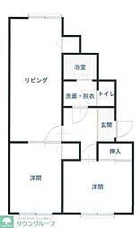 ワンズ東大成(ワンズヒガシオオナリ) 1階2LDKの間取り