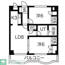 ジェードパレス 2LDKの間取図画像