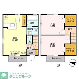 メゾン東山 2LDKの間取図画像