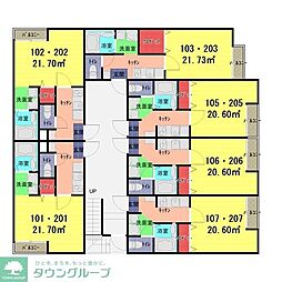 ライフステージ上尾 1Kの間取図画像