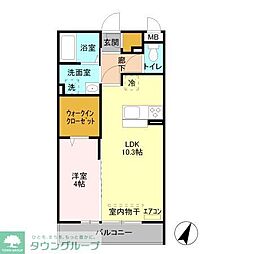 マイティアラ 1LDKの間取図画像