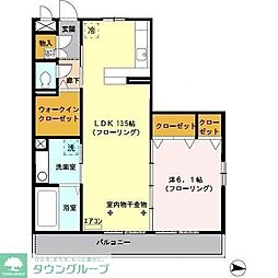 ロイヤルヒルズ武蔵浦和A 1LDKの間取図画像