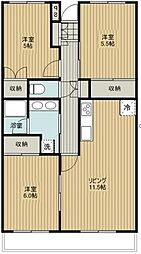 プローブ大宮 3LDKの間取図画像