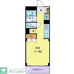 メゾン・ルシエール ワンルームの間取図画像