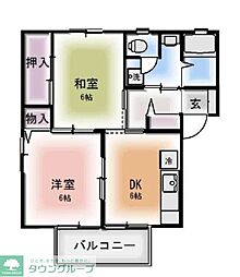 ウエストパレス3 2DKの間取図画像