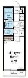 リブリ・アイ&SH 1Kの間取図画像