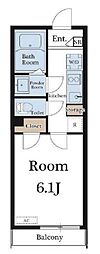アスティオ 1Kの間取図画像