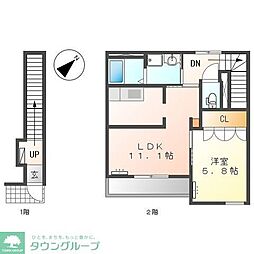 プロニティ・パレス 1LDKの間取図画像