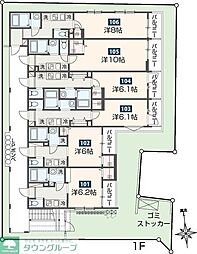 MELDIA大和田4 1Kの間取図画像