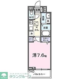 ルミナス コート 1Kの間取図画像