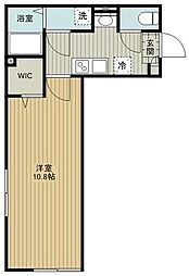 ラヴィータイデアーレ大和田 1Kの間取図画像