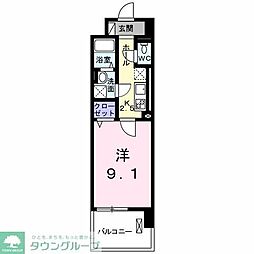 ボニート春日部 1Kの間取図画像