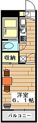 レオパレスShimizu1 1Kの間取図画像