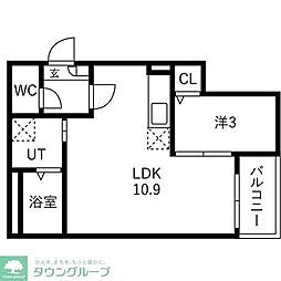 Jack miyaharaI 1LDKの間取図画像