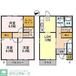 コアロード1 3LDKの間取図画像