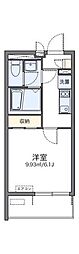 レオネクストルナ大宮 1Kの間取図画像