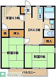 パストラル浦和A 3DKの間取図画像
