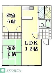 キャピタルツインNo.1 2LDKの間取図画像