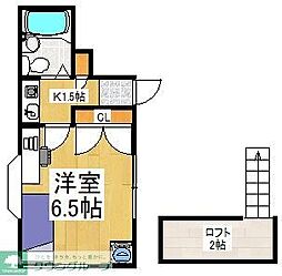 アパート 1Kの間取図画像