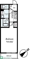 GRADUS 岩槻 1Kの間取図画像
