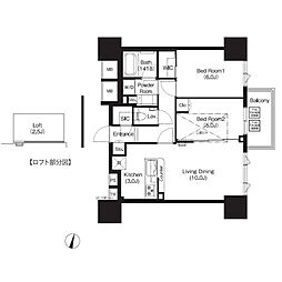 COMFORIA大宮 2LDKの間取図画像