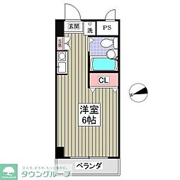 ベルハイム東大宮 ワンルームの間取図画像