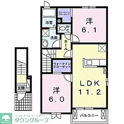 ルーラルレジデンスTI 2LDKの間取図画像