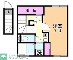 エスポアール 1Kの間取図画像