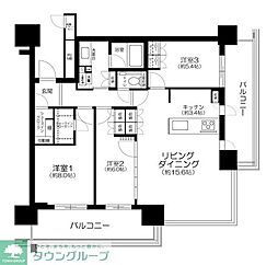 URAWA THE TOWER 3LDKの間取図画像