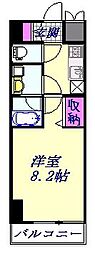 AcseedsTower新都心 1Kの間取図画像